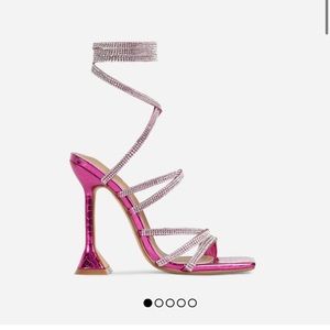 Ego pink metallic heels